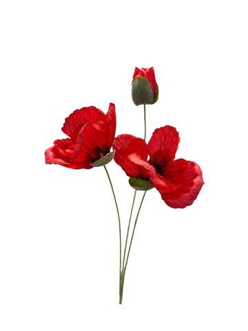 FL13616 POPPY SPRAYx2F1B 19.5"