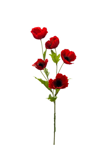 FL13532 MINI POPPY SPRAYx5F 28"