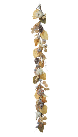 AU10073 MIXED PUMPKIN/BERRY GARLAND,6'