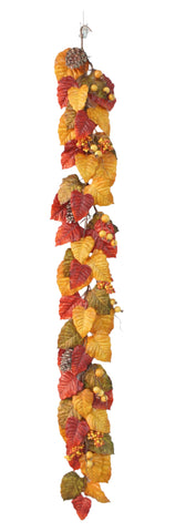 AU10076 MIXED FALL LVS/BERRY GARLAND,6'