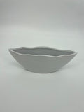 CB4020 CERAMIC TAPERED OVAL BOWL   D13x3.5x5"H