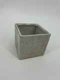 CB4032 CERAMIC SQUARE POT   4.5x4.5x4"