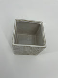 CB4032 CERAMIC SQUARE POT   4.5x4.5x4"