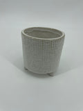 CB4034 CERAMIC ROUND POT w/LEG   D4.5x4.5"H
