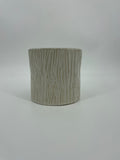 CB4037 CERAMIC TREE-BARK LOOK ROUND POT   D6.5x6.5"H