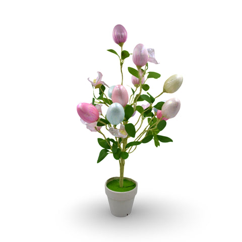 ER13064 POTTED EGG/ANEMONE TREE,22.5in-4/16