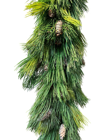 GG2447 NEEDLE PINE/SM PINECONE GARLAND,10'