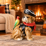HR10006 ENGLISH BULLDOG IN PIRATE COSTUME,18"