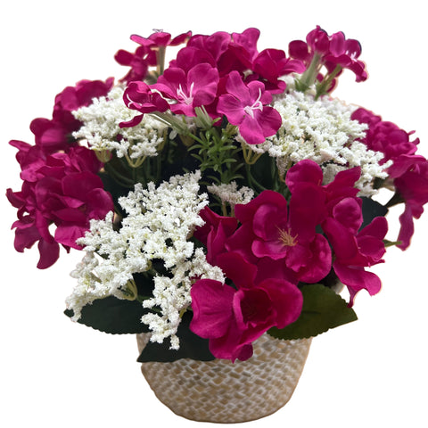PA20015 POTTED HYDRANGEA/GYPSOPHILIA 10"