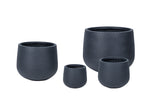 IP50006 FIBRECLAY LOW ROUND PLANTER w/PATTERN S/4