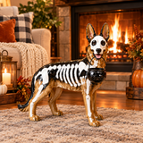 HR10002 GERMAN SHEOHERD SKELETON w/BAT BKT,35.5"