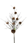 XM11765 PINECONE/TWIG SP w/SNOW,32in-4P/24