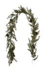 XM14012 HALF MOON PINE/PINECONE GARLAND 6'