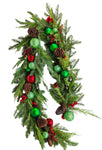 XM14151 MIXED PINE/ORN/PINECONE GARLAND,6'