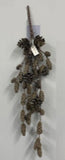 XM14632 PLASTIC PINECONE WEEPING BUSH,17.5"