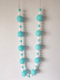 XM14643 FLOCKED BALL GARLAND,6'