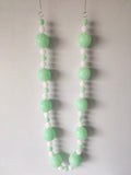 XM14643 FLOCKED BALL GARLAND,6'