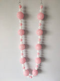 XM14643 FLOCKED BALL GARLAND,6'