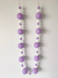XM14643 FLOCKED BALL GARLAND,6'