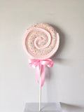 XM14648 SWIRL LOLLIPOP w/BEADS,10"