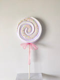 XM14648 SWIRL LOLLIPOP w/BEADS,10"