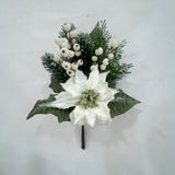 XM14742 MIXED VELVET/ICE POINS/PINE/BERRY BQT,20"