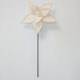 XM14801 GLITTER EDGED POINSETTIA SPRAY,D10.5x19.5"