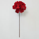 XM14822 VELVET BOW POINSETTIA SPRAY,D8x19.5"