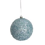 XO1062 GLITTERED/SEQUIN BALL ORNAMENT 4"