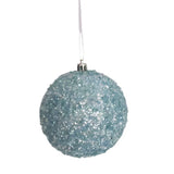 XO1062 GLITTERED/SEQUIN BALL ORNAMENT 4"