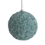 XO1063 GLITTERED/SEQUIN/BEAD BALL ORNAMENT 4"