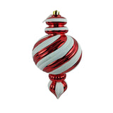 XO1071 FINIAL w/GLITTER ORNAMENT 14"