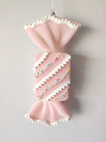 XO1114 VELVET SQUARE CANDY ORN,12"