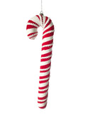 XO1121 GLITTERED/VELVET CANDY CANE,23.5"