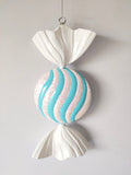 XO1123 GLITTERED STRIPED CANDY ORN,19"