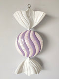 XO1123 GLITTERED STRIPED CANDY ORN,19"
