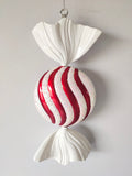 XO1123 GLITTERED STRIPED CANDY ORN,19"