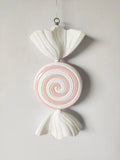 XO1124 GLITTERED SPIRAL CANDY ORN,19"