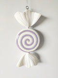 XO1124 GLITTERED SPIRAL CANDY ORN,19"