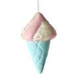XO1127 FLOCKED ICE CREAM ORN w/SPRINKLE,19"