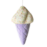 XO1127 FLOCKED ICE CREAM ORN w/SPRINKLE,19"