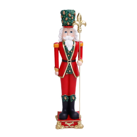 XR13209 RESIN NUTCRACKER w/PINECONE HAT 20"