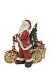 XR13253 RESIN SANTA w/TRICYCLE CART/LED 19"