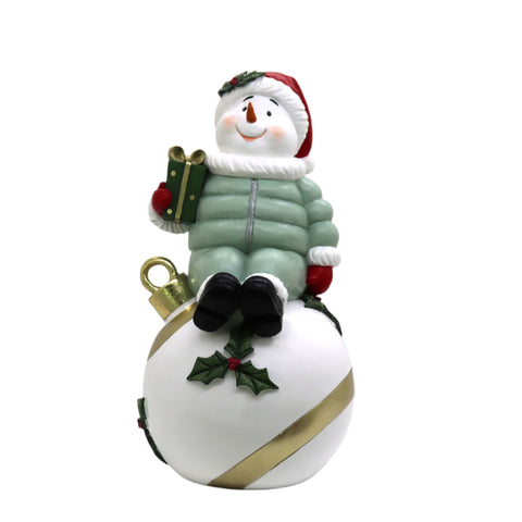 XR13315 RESIN SNOWMAN ON ORNAMENT 30"