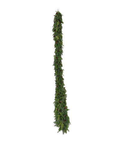 GG1845 MIXED PINE/PINECONE GARLAND,10'