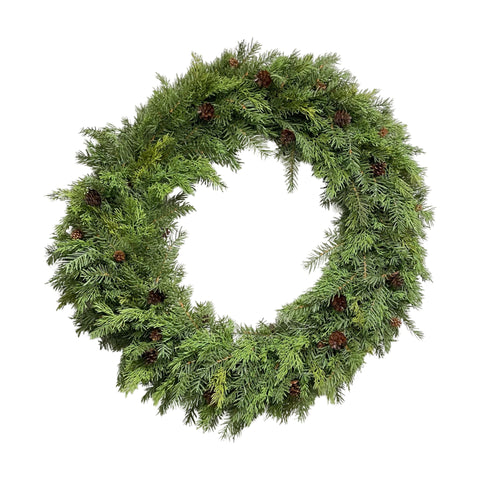 GW1845  MIXED PINE/CEDAR WREATH