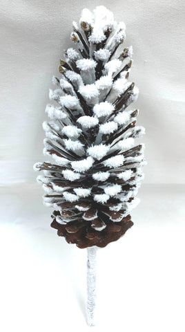 XM13676 FLOCKED PINECONE PICK,17in-12/36P