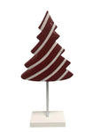 XR13088 RESIN FLAT STRIPED XMAS TREE TP,27"