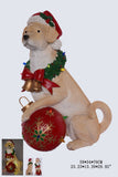 XR13102 RESIN DOG w/LED ORN,30"