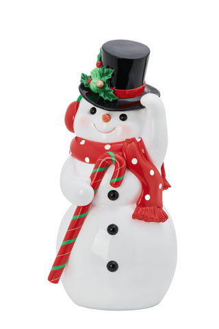 XR13164 RESIN SNOWMAN/HAT,27.5in